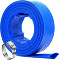 DAVCO 2" x 100 ft Pool Backwash Hose, Heavy Duty Reinforced Blue PVC Lay Flat by DAVCO