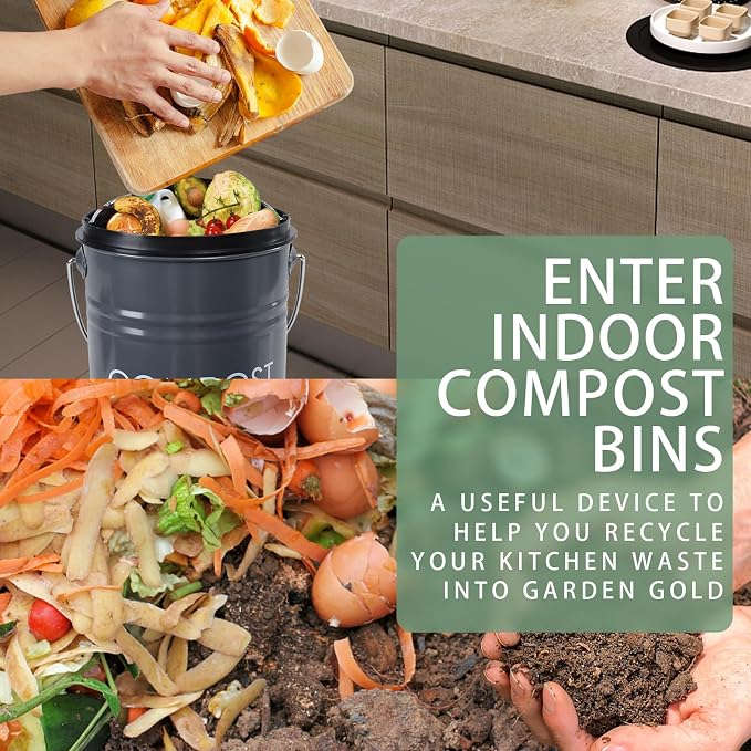 Vipush Compost Bin Kitchen Countertop Composter - Image 3