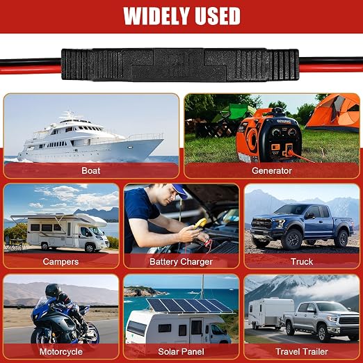 12Inch2Pcs 12Gauge 2Pin Polarized SAE Quick-Disconnect Wire Harness | 12Gauge - Image 7