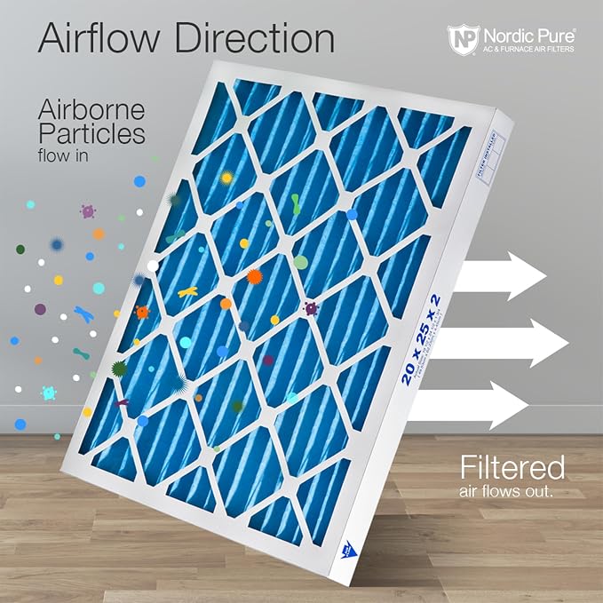 Nordic Pure 10x20x2 Pleated MERV 7 Plus Carbon Air Filters 3 Pack | Actual - Image 8
