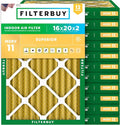 Filterbuy 16x20x2 Air Filter MERV 11 Superior Pet & Allergy Defense, by Filterbuy