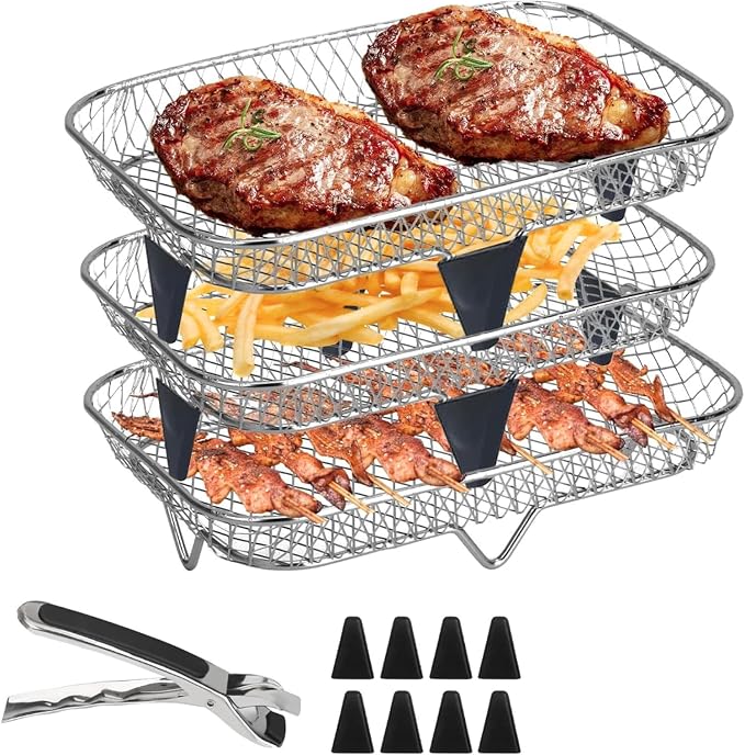 7.64 Square Air Fryer Rack & Basket Set - Image 4