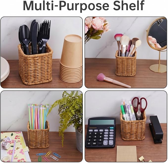 NiHome Oatmeal Square Remote Control Holder – Universal Organizer - Image 7