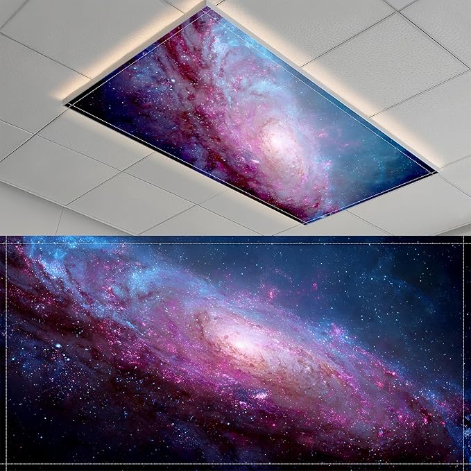2 Pack Fluorescent Light Covers- 4 x 2 Feet Magnetic Ceiling Light Cover Room by BSFHH