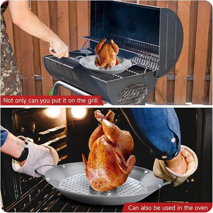 Beer Can Chicken Holder, Stainless Steel Chicken Roaster, Poultry Roasting Stand - Image 6
