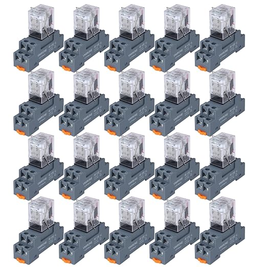 20PCS Electromagnetic Power Relay, 8-Pin 10A 12 DC Relay Coil by VAMRONE