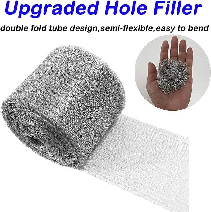 Wire Mesh Hole Fill Fabric 5 in X 103Ft, Weep Holes Filler and Covers, Upgraded - Image 3