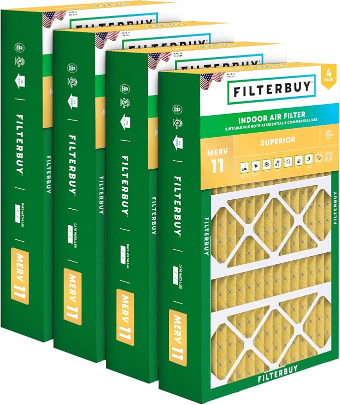 Filterbuy 17x26x4 Air Filter MERV 11 Superior Pet & Allergy Defense, by Filterbuy