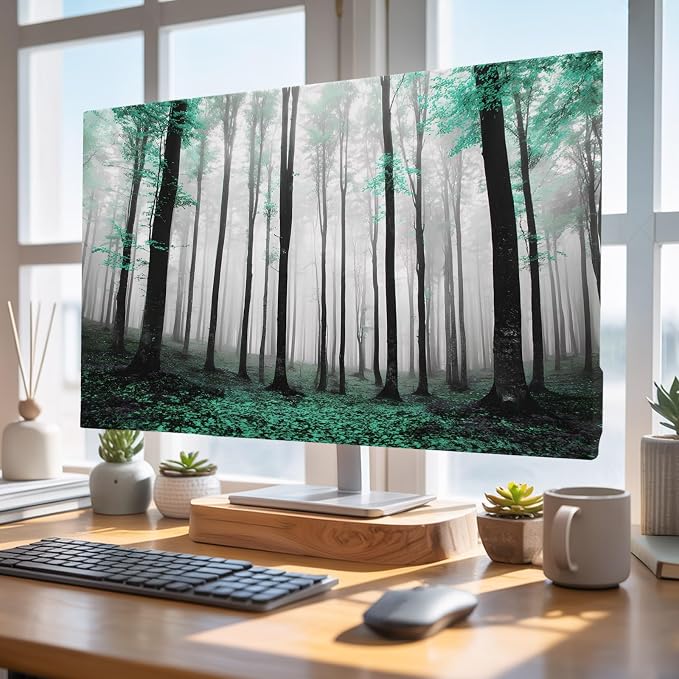 Thanksgiving Green Maple Trees Indoor TV Cover, Elastic TV Screen Protector - Image 4