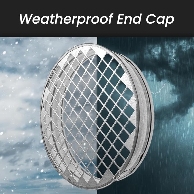 8" Inch Steel Mesh Duct End Cap - Image 4