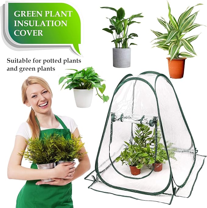 Pop up Greenhouse Cover, Transparent PVC Mini Small Grow Plant House Tent - Image 3