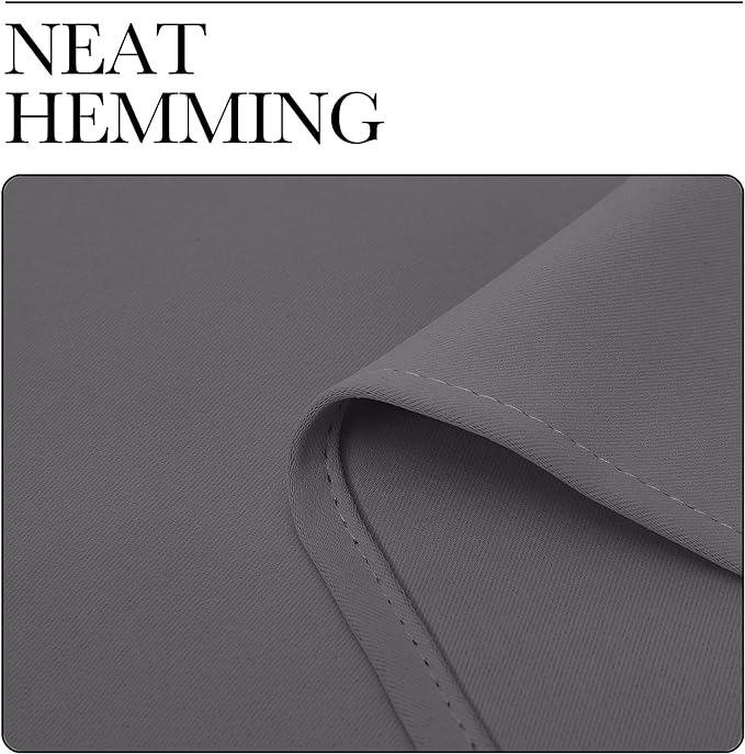 NICETOWN Bedroom Curtains Blackout Drapery Panels, Three Pass Microfiber Thermal Insulated Solid Ring Top Blackout Window Curtains/Drapes (Two Panels, 34 x 84 inches, Gray)