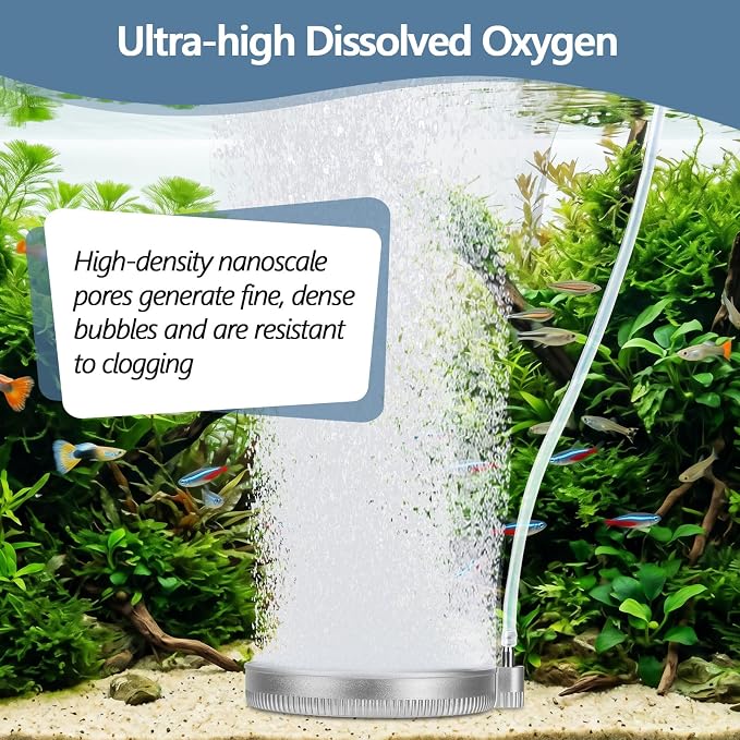 hygger Nano Air Stone for Aquariums, 2 Inch 2 Pack Quiet Fish Tank Bubbler High - Image 7
