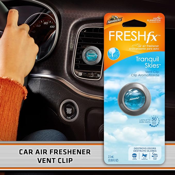 Armor All Fresh FX Car Air Freshener, Car Odor Eliminator, Tranquil Skies Scent - Image 3
