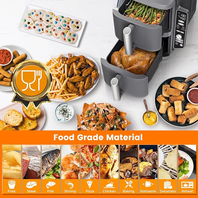 Air Fryer Replacement Parts for Ninja SL401 SL451 Double Stack XL 2-Basket Air - Image 7