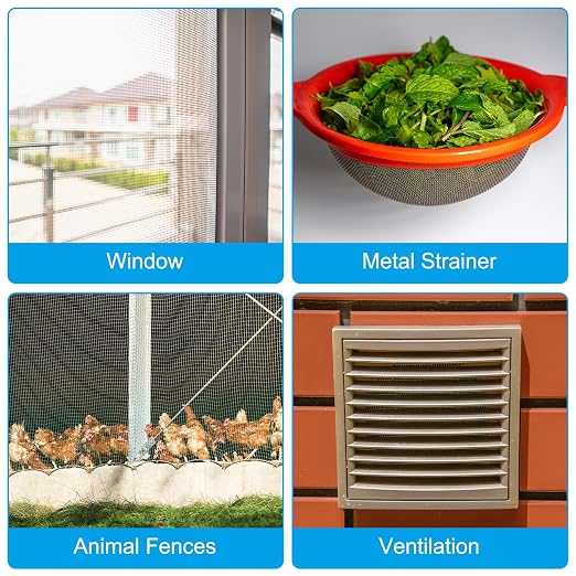PATIKIL 40" L x 16" W Woven Wire Mesh, 20 Mesh 304 Stainless Steel Air Vent - Image 6