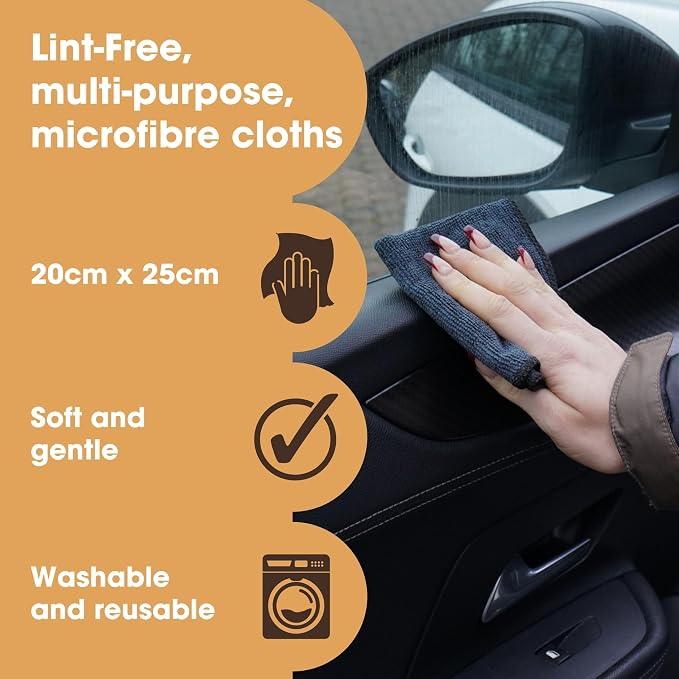 Furniture Clinic Pack of 10 Microfibre Cloths – Lint Free - Image 2