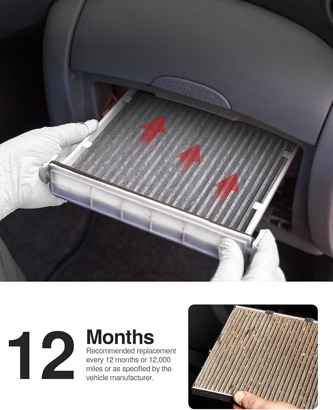Puroma Cabin Air Filter with Activated Carbon, Replacement - Image 6