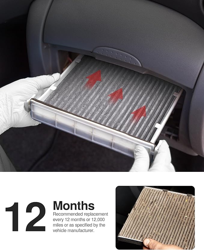 Puroma Cabin Air Filter with Activated Carbon, Replacement - Image 6