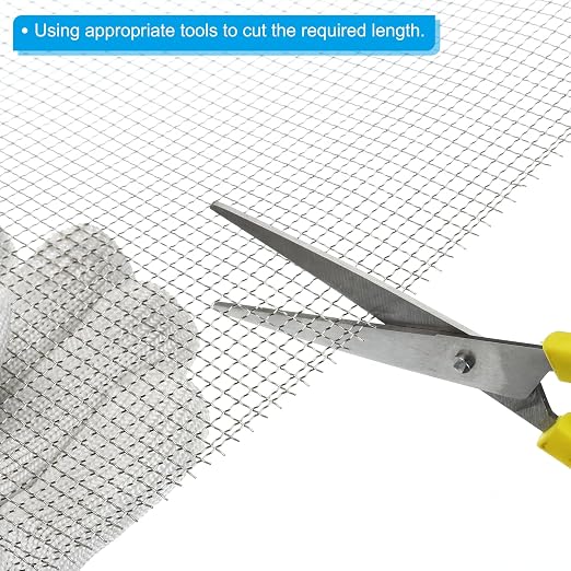 PATIKIL 40" L x 10" W Woven Wire Mesh, 6 Mesh 304 Stainless Steel Air Vent - Image 4