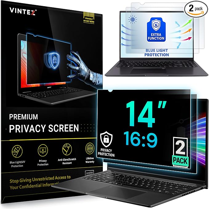 VINTEZ 14 Inch 16:9 Privacy Screen by VINTEZ