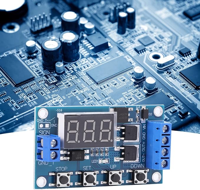 DC 5-36V Timer Module, 60x34 mm Delay Timing Cycle Module, Delay Timer Relay - Image 4