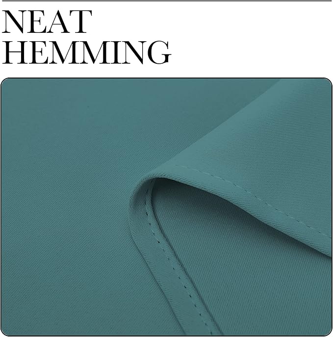 NICETOWN Bedroom Curtain Panels Blackout Draperies, Thermal Insulated Solid Grommet Blackout Curtains/Drapes (Sea Teal, One Pair, 29 by 45-Inch)