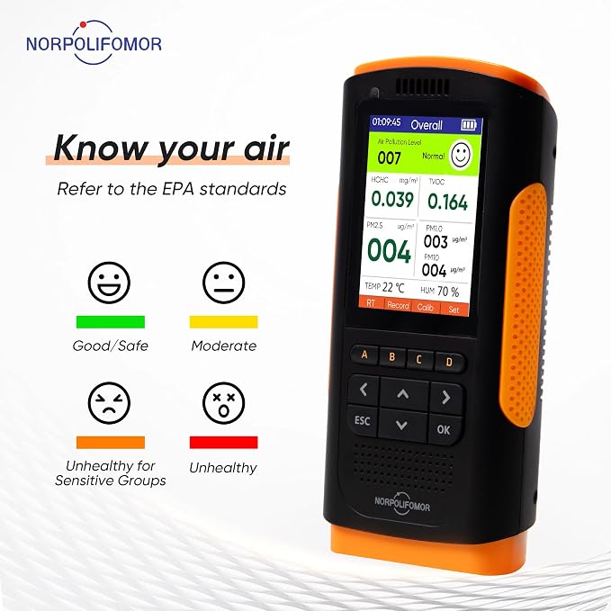 Real Time Air Quality Detector AQI Air Quality Monitor Indoor, Formaldehyde - Image 4