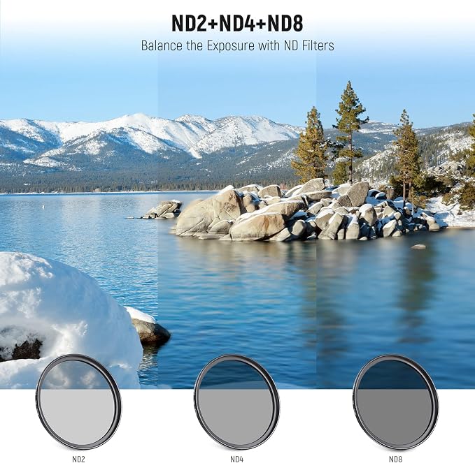 NEEWER 67mm ND Filter Kit and Lens Accessories, ND2 ND4 ND8 UV FLD CPL Filter - Image 2
