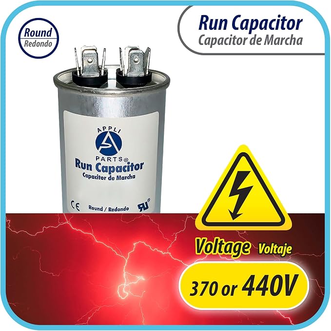 Appli Parts Run Capacitor for ac 4 Mfd uF 370 VAC or 450 VAC CBB65 Round - Image 2