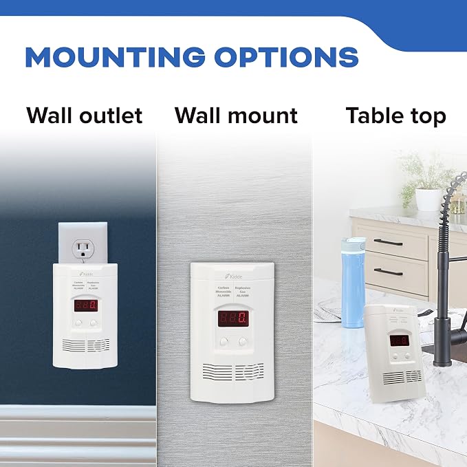 Kidde Carbon Monoxide + Explosive Gas, Natural Gas & Propane Alarm, Plug-in - Image 5