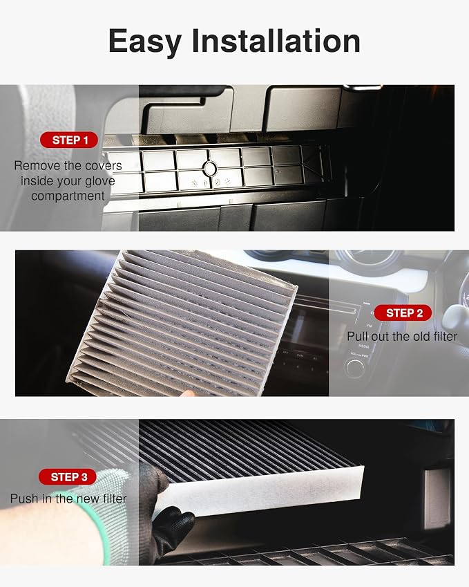 Puroma Cabin Air Filter with Activated Carbon, Replacement - Image 7