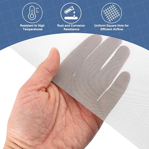 uxcell 2Pcs 50 Mesh 39" x 12" Woven Wire Mesh, 304 Stainless Steel Air Vent - Image 5