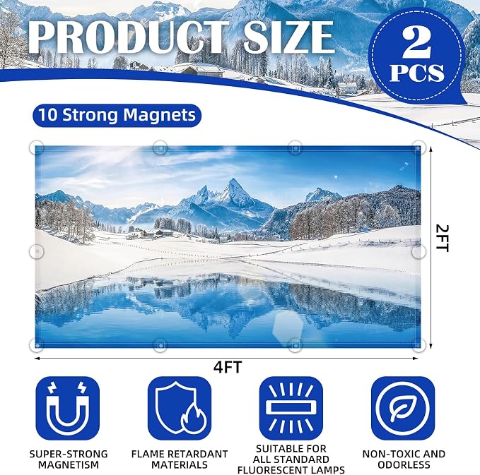 ANGSYLTH 2 Pcs Fluorescent Light Covers - Image 2