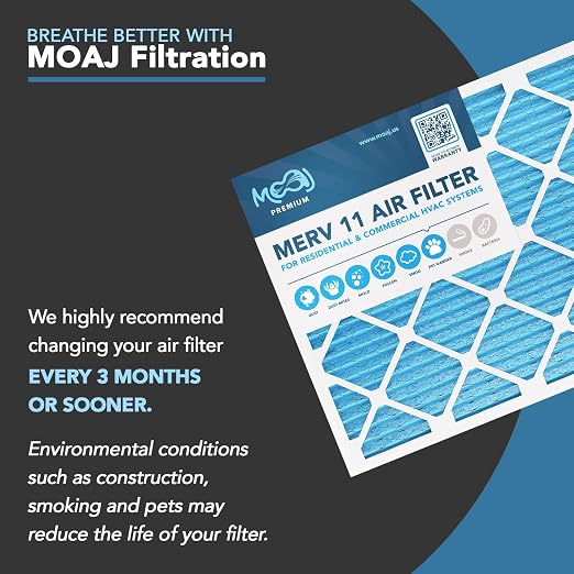 20x22x1 Air Filter | MERV 11 | MOAJ Premium Allergen Defense | BASED IN USA | - Image 5