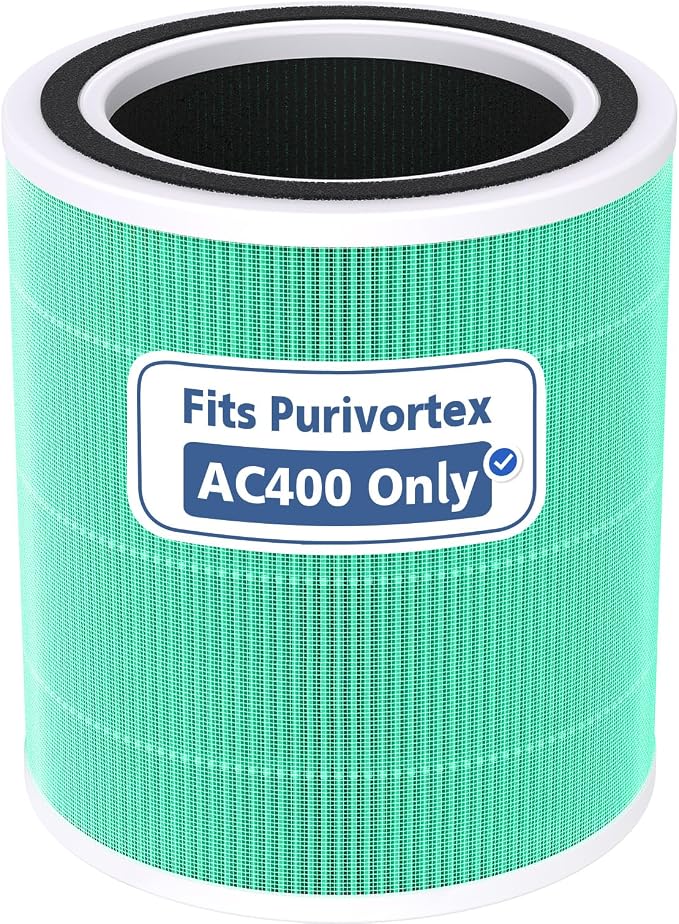Purivortex AC400 Air Purifiers Toxin Absorber HEPA Replacement Filter, 3-in-1 by Purivortex