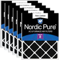 Nordic Pure 16x25x1 Pleated MERV 8 Pure Carbon Air Filters 6 Pack | Actual by NordicPure
