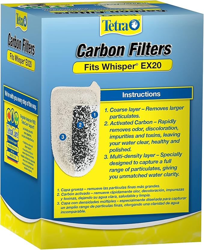 Tetra Whisper EX Carbon Medium Round Filter Cartridges, Fits Tetra Whisper EX - Image 2