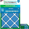 Filterbuy 17x22x1 Air Filter MERV 13 Optimal Smoke & Allergy Defense, by Filterbuy