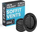 Repa Market 4 Inch Black Round Air Vent Cover by RepaMarket