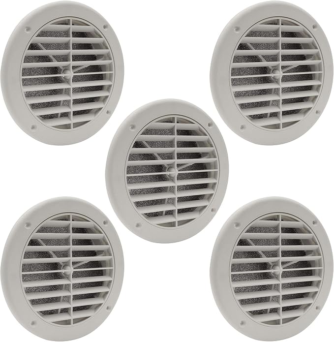 RecPro RV AC 5" Side Vent | Optional Charcoal Filter | White | Camper by RecPro