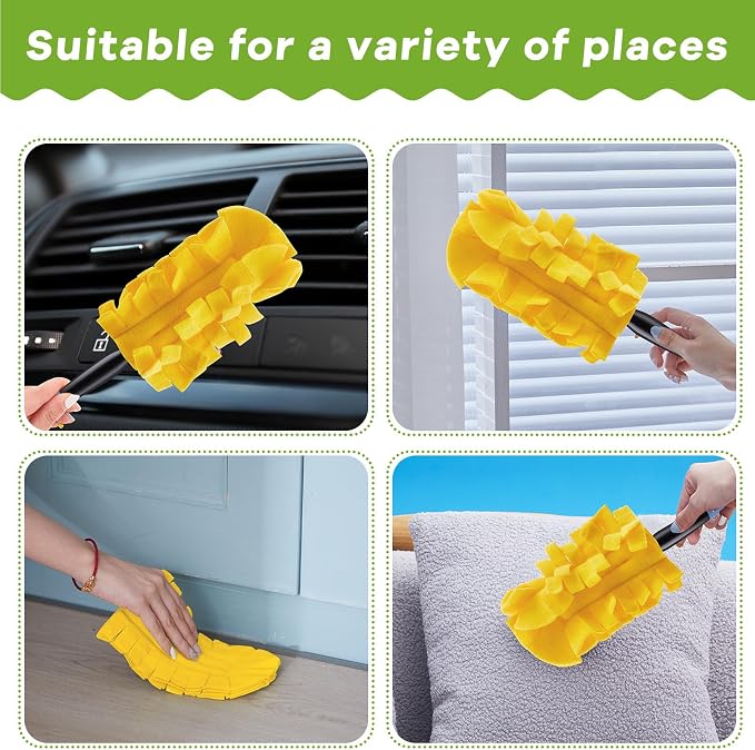 Zubebe 12 Pcs Duster Refill Reusable Fleece Duster Refills Feather Flat Dusters - Image 4
