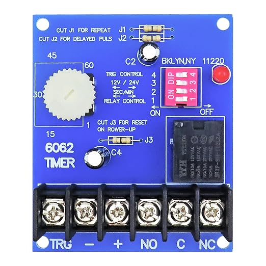 6062 Multi-Function Timer, 12/24VDC Selectable, 1 Sec to 60 Min Adjustable - Image 2