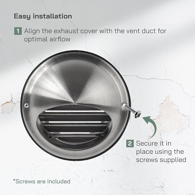 Vent Systems 4 Inch Stainless Steel Round Dryer Vent Cover - Image 5