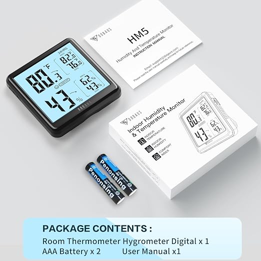 DOQAUS Room Thermometer Hygrometer, Digital Indoor Thermometer - Image 7