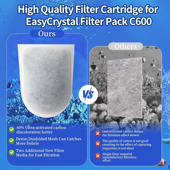 10Pack Carbon Filters for Aquariums, Fits Whisper EX Filters, Compatible - Image 6