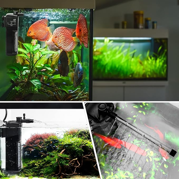 AQQA Aquarium Internal Filter, Submersible Power Filter in-Tank - Image 7