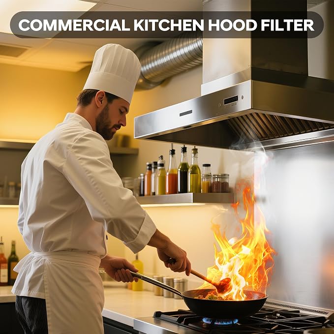 Hood Filters 19.5W x 24.5H Inch, 430 Stainless Steel, Commercial Kitchen Range - Image 5