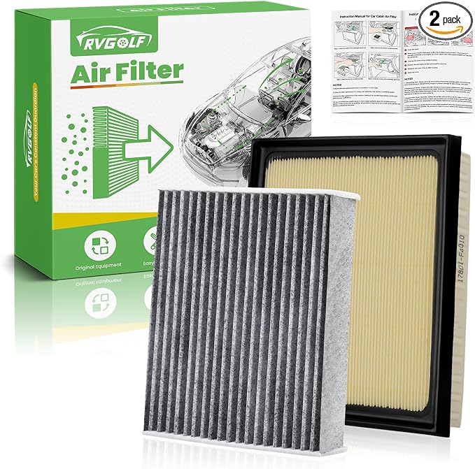 Engine+Cabin Air Filters Fit for 2014-2021 Toyota Tundra 5.7L 4.6L, 2014-2021 by RVgolf