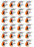 Caster Wheels, 3 Inch Casters Pack of 24, Locking Castors by BOSGEOT